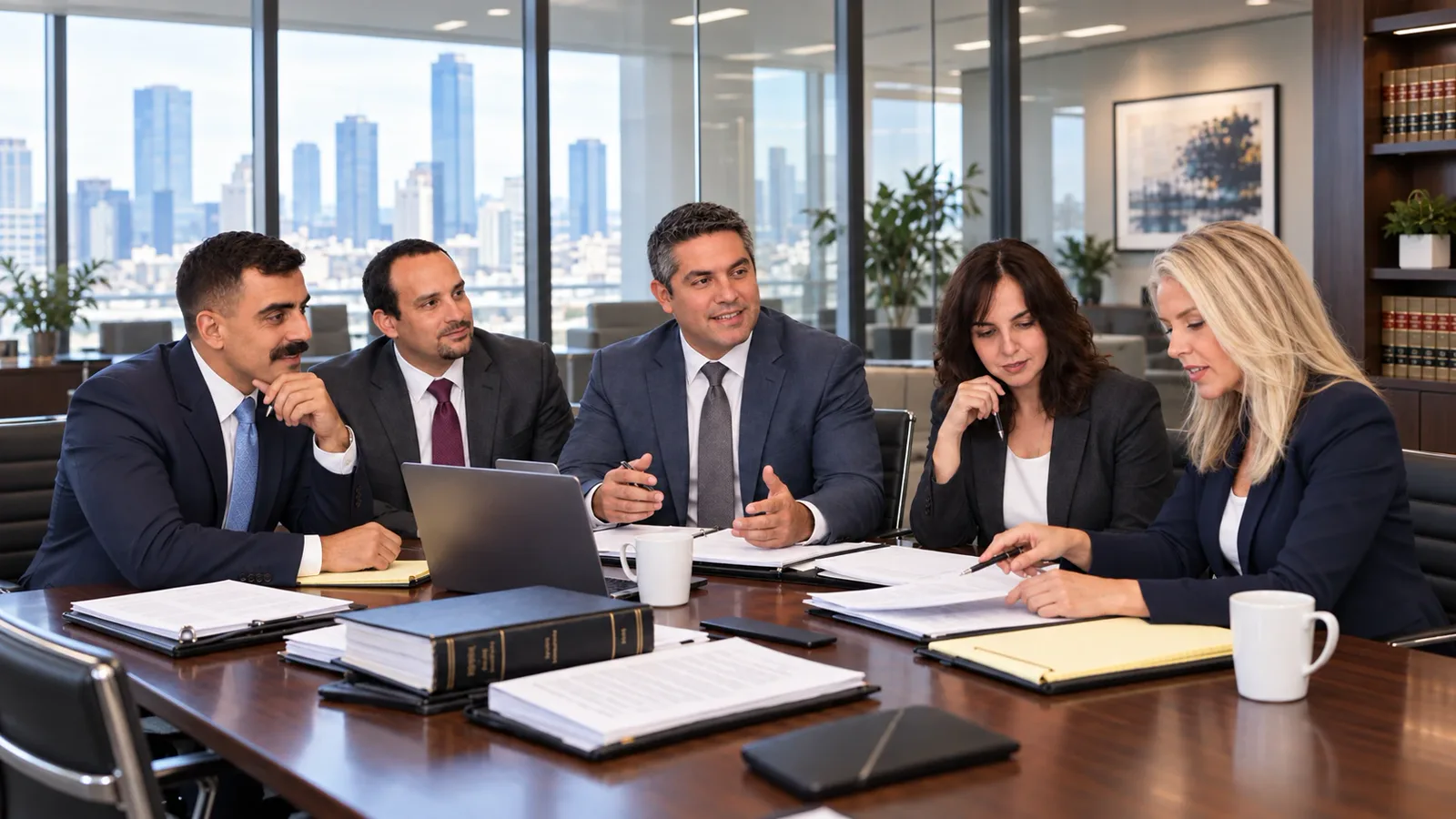 The Touron Law team in a case strategy session